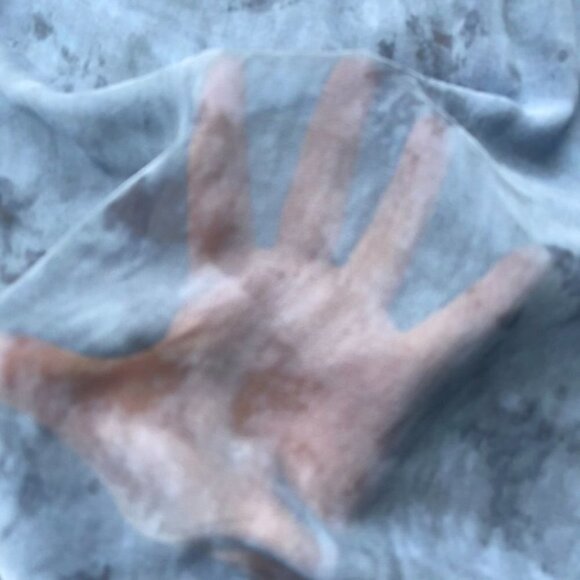 Vince SIZE XS Oversized Fog Blue 100% Silk Washable Sheer Tunic Blouse - Picture 5 of 10